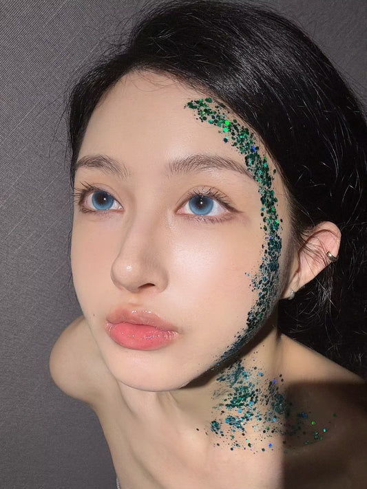 Sugarplum Glitter Blue 玻璃海 1 Year 一片裝