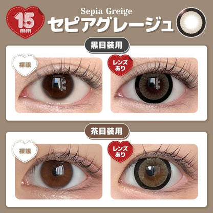【預購】Honey Drops Sepia Greige 1 Day 十片裝