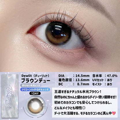 【預購】【固定高光】Dewlit Brown Dew 1 Day 十片裝