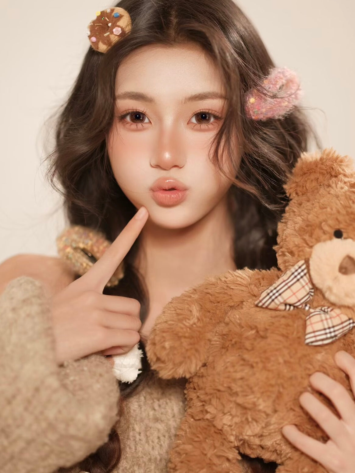 【滿著色】 Puffgirl Nut Beige 焙茶松果 6-Months 一片裝