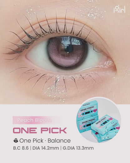 【預購】【固定高光】I-GIRL Onepick Balance Peach Bloom 1 Month 一片裝
