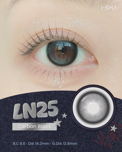 【預購】【固定高光】I-SHA LN25 Carbon Black 1 Day 十片裝