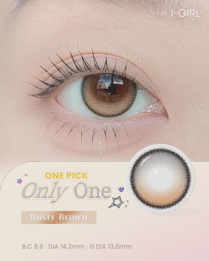 【預購】【固定高光】I-GIRL One Pick Only One Dusty Brown 1 Month 一片裝
