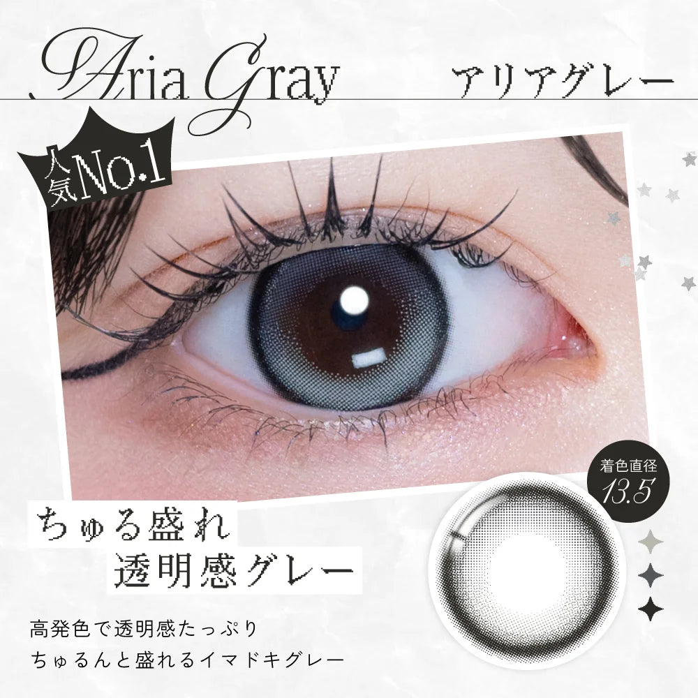 【預購】【固定高光】RIARIA Aria Gray 1 Day 十片裝