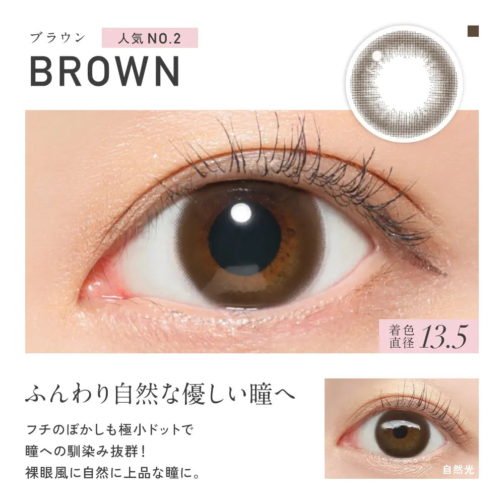 【預購】Revia Circle Brown 1 Day 十片裝