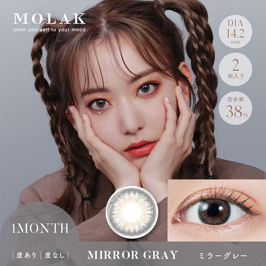 【預購】MOLAK Mirror Gray 1-Month 兩片裝